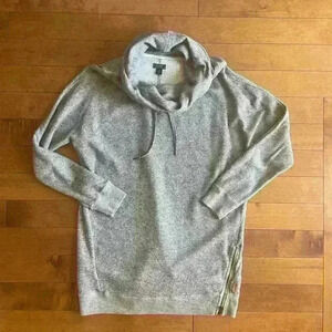 Roots |  Heather grey cowl neck sweater size large